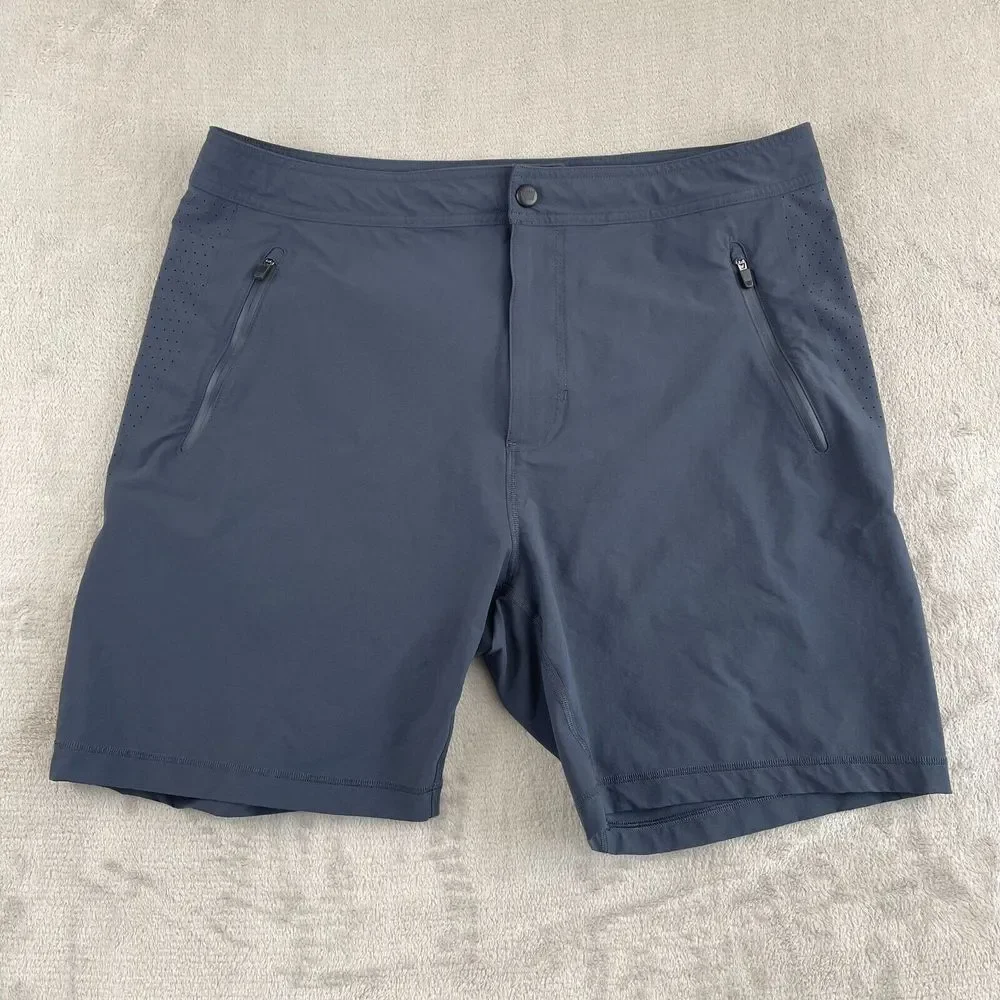 Mack Weldon Shorts Men XL Navy Blue Hybrid Performance Chino Board Short‎